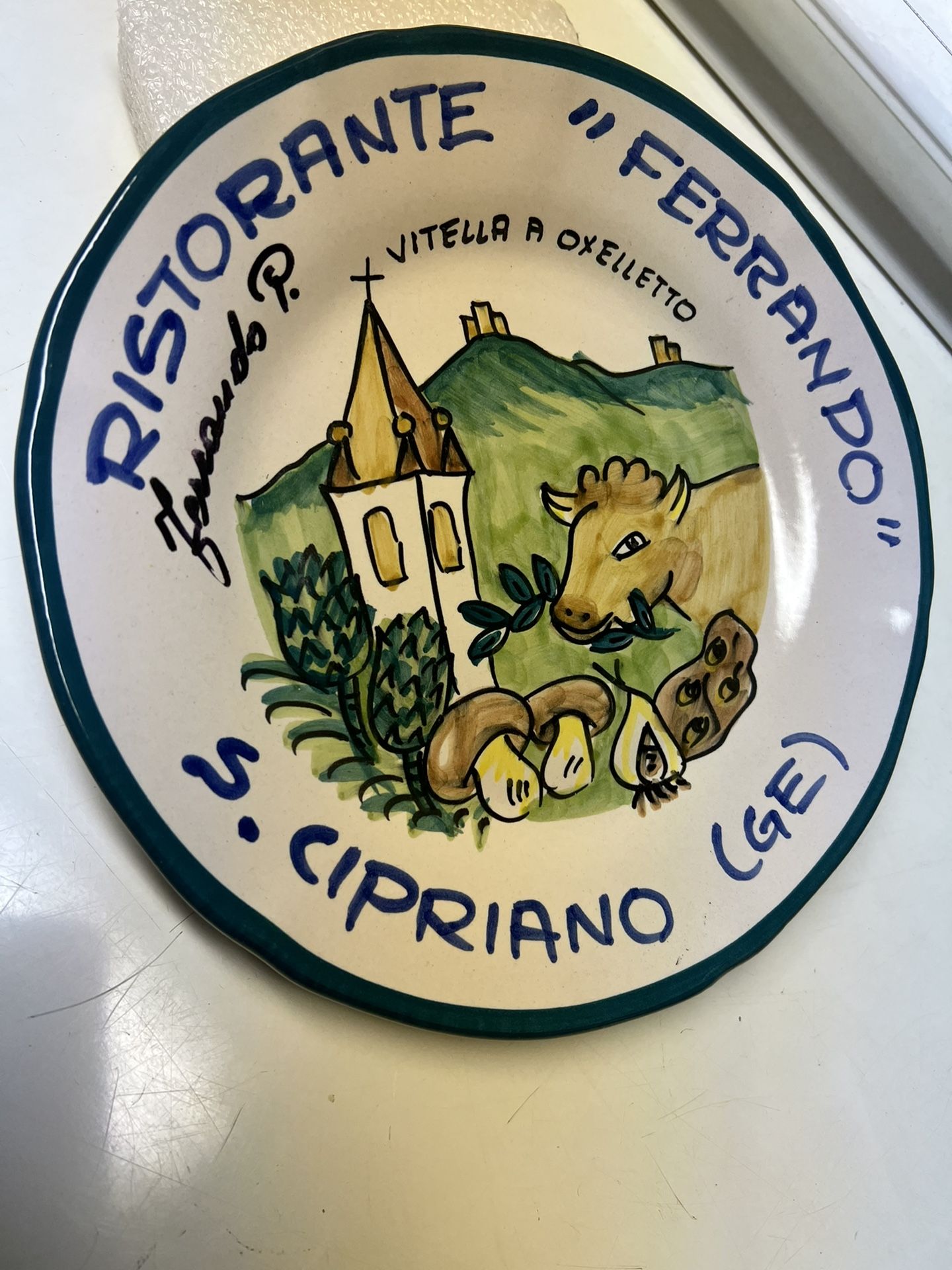 Signed Restaurant Dinner Plate !