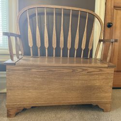 Wooden Bench With Shoe Storage