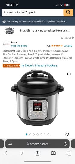 Insta Pot Mini 3 Quart Pressure / Rice Cooker