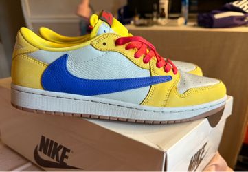 Travis Scott Jordan 1 low canary yellow size 10.5 in men