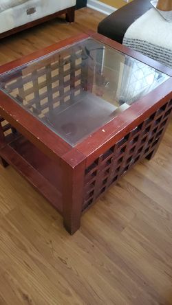 Glass end table