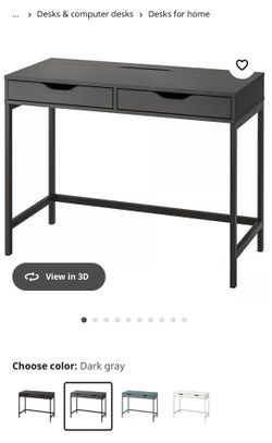 IKEA office Desk Gray Wood Desk And Metal Frame