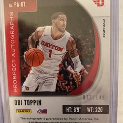 2020 -21 Prizm Draft Picks Onl Toppin Rookie Prizm Auto #013/149