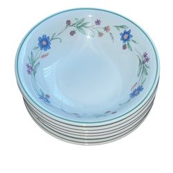 7 Floral Oneida Cereal/Soup Bowls 