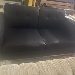 Black Leather Sofa