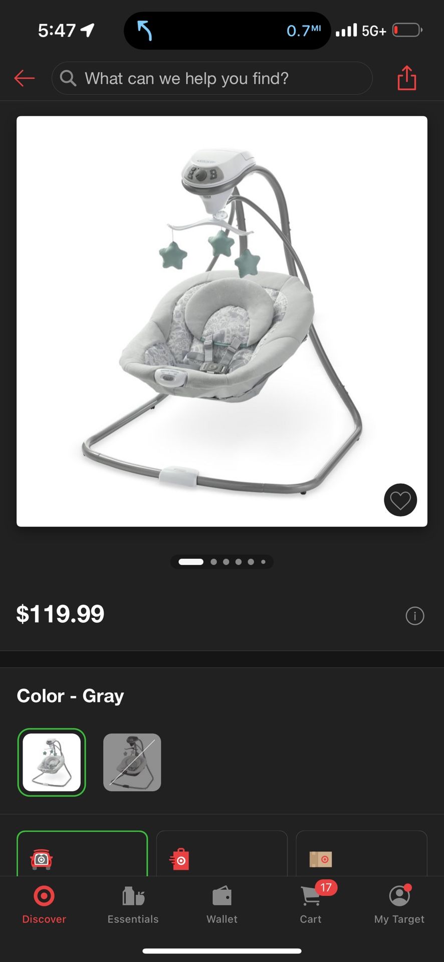 New Graco Baby Swing