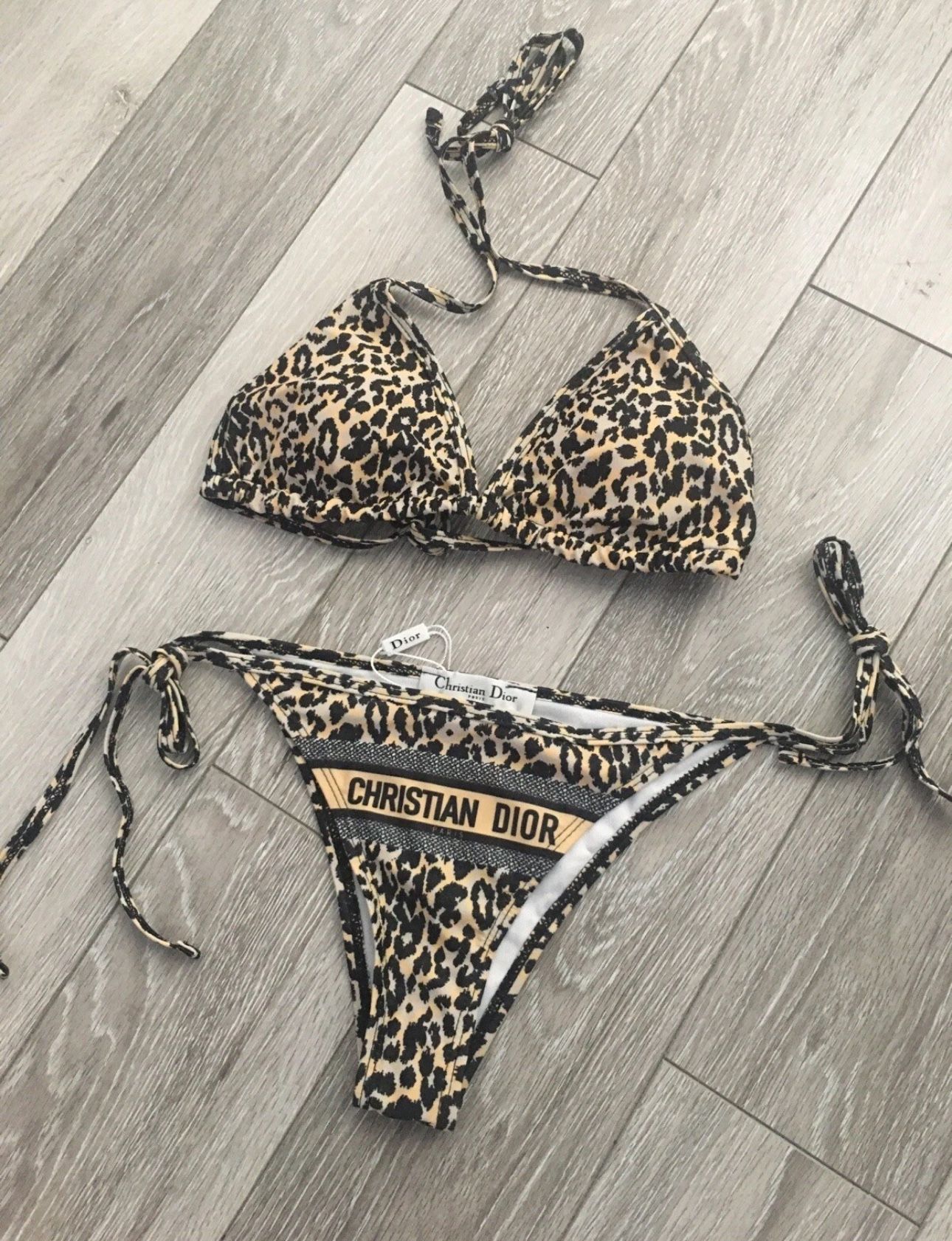 CHRISTIAN DIOR LEOPARD BIKINI (2-PIECES) Size Small