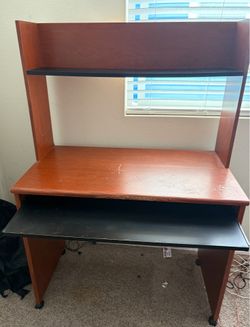 Small computer desk with chair