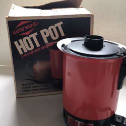Vintage West Bend Hot Pot Heat n Server 3253 RED 2 to 6 Cup 36 oz USA Sealed