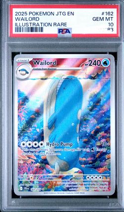 2025 Pokemon Scarlet & Violet Journey Together IR Wailord #162 PSA 10