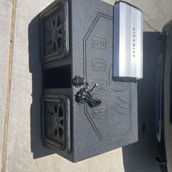 Kicker L7 Subs in BOMB Box w/ Hifonics 3000W Amp + Bass Remote 