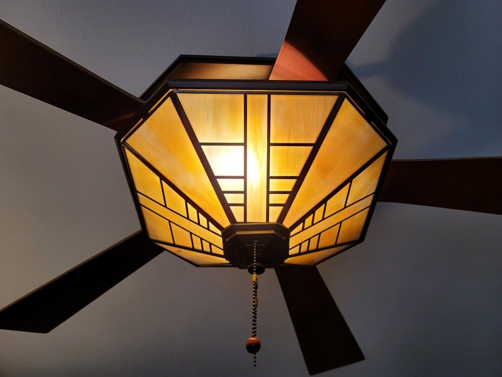 Hunter Ceiling Fan With 54 Inch Blades and Light Kit.
