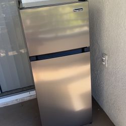 7.3 cu. ft. 2-Door Mini Fridge in Platinum Steel with Freezer