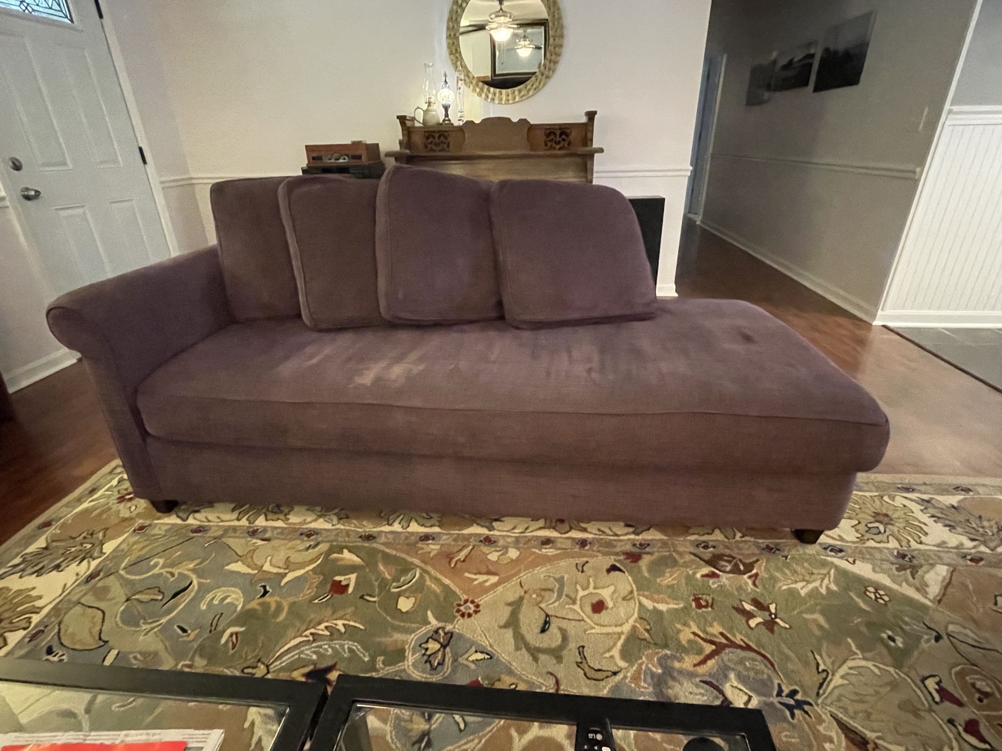 Chaise Sofa with Armless Loveseat