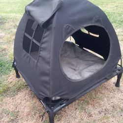 Small Elevated Dog Bed With Canopy