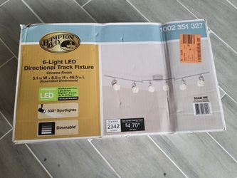Hampton Bay 6-Light 4 ft. Chrome Integrated LED Track Lighting Kit