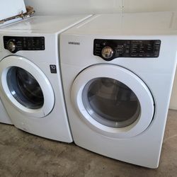 Samsung Front Load Washer And Stackable Gas Dryer Set