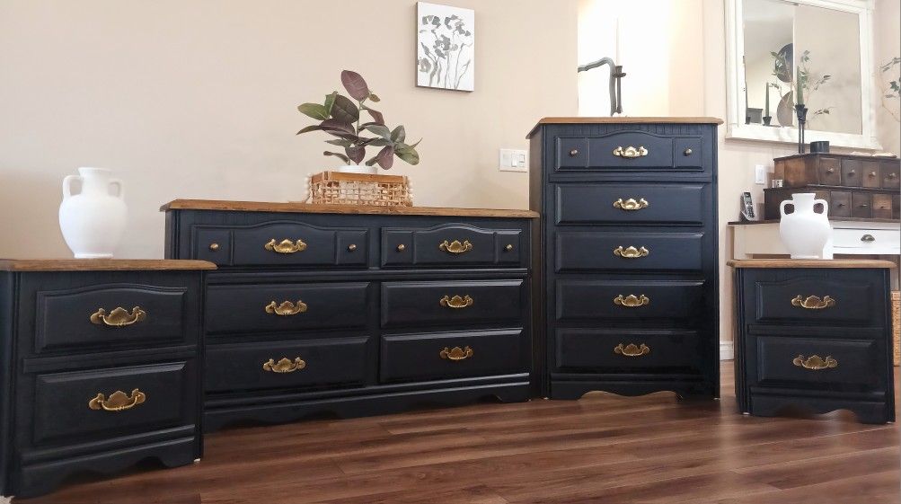 Beautifully Refinished Bedroom Set ($900)