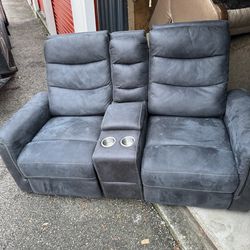 Glider Loveseat With Console