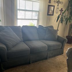 Sofa Blue In Color 