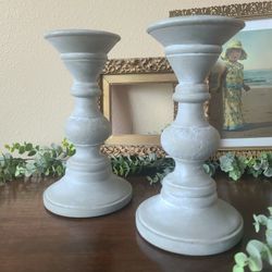 Cottagecore Refinished Candle Holders 