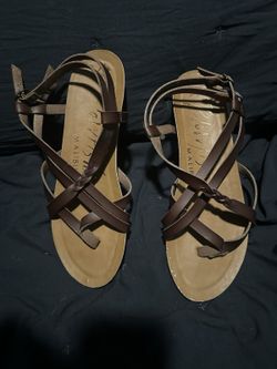 Blowfish Malibu Womens 9.5 Brown Strappy Gladiator Flat Sandals Boho