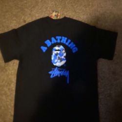 Stussy Bape Shirt Blue