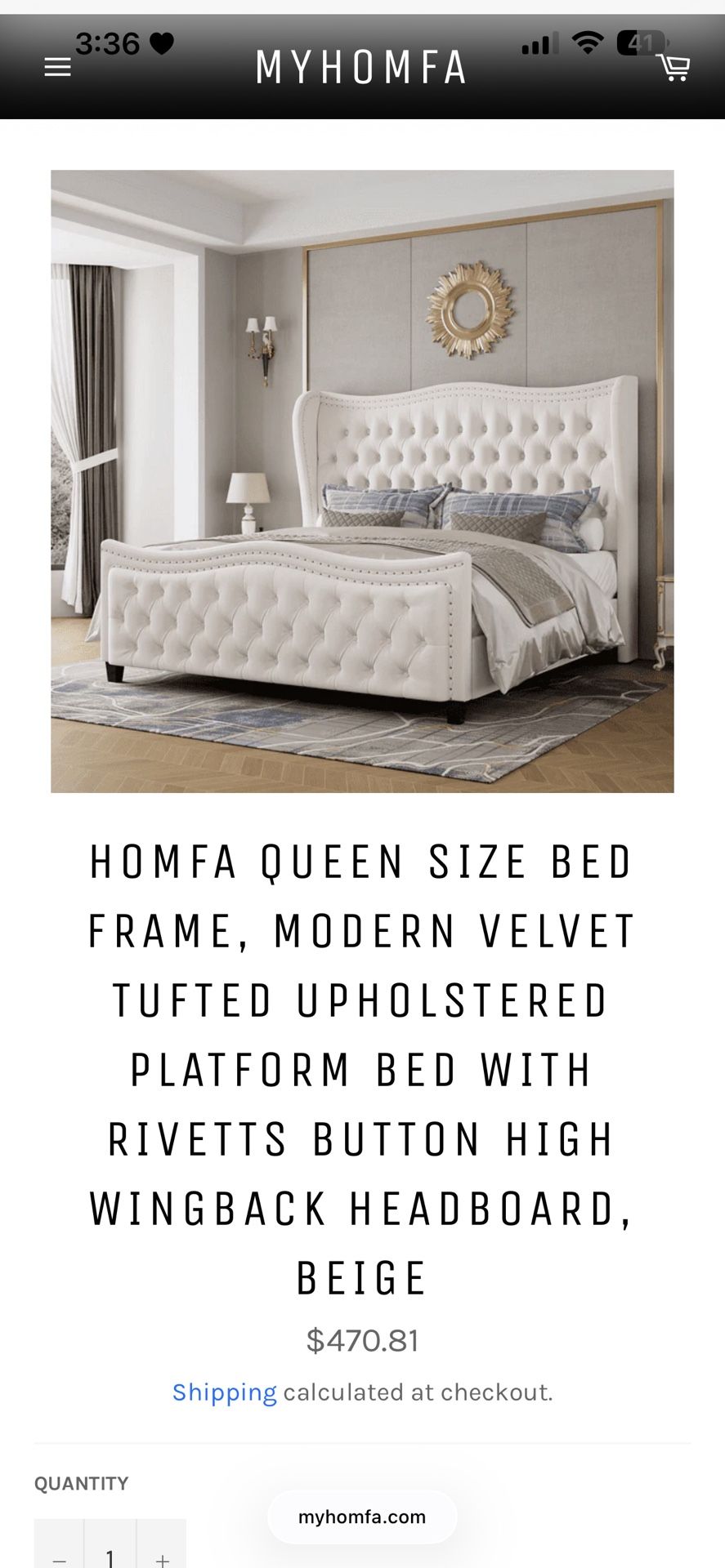 HOMFA BED FRAME