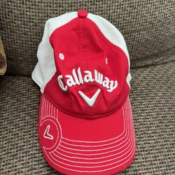 Callaway Golf New Era Cap Strap Back Hat Red White