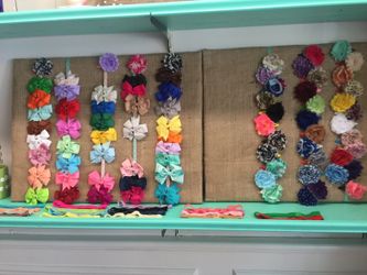 Baby girl and toddler hair bows and head bands