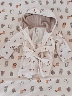 Baby white bathrobe