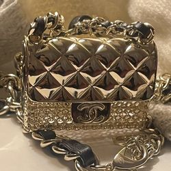 Chanel Mini Handbag Necklace Chunky Choker