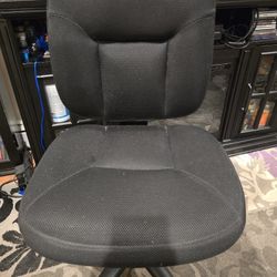 Black Comfortable Desk Chair, wheels adjustable