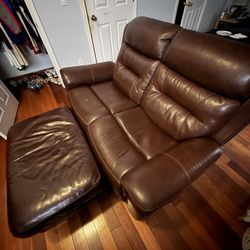 Leather Loveseat 