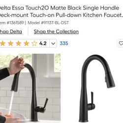 Delta Essa Touch 20 Matte Black Kitchen Faucet