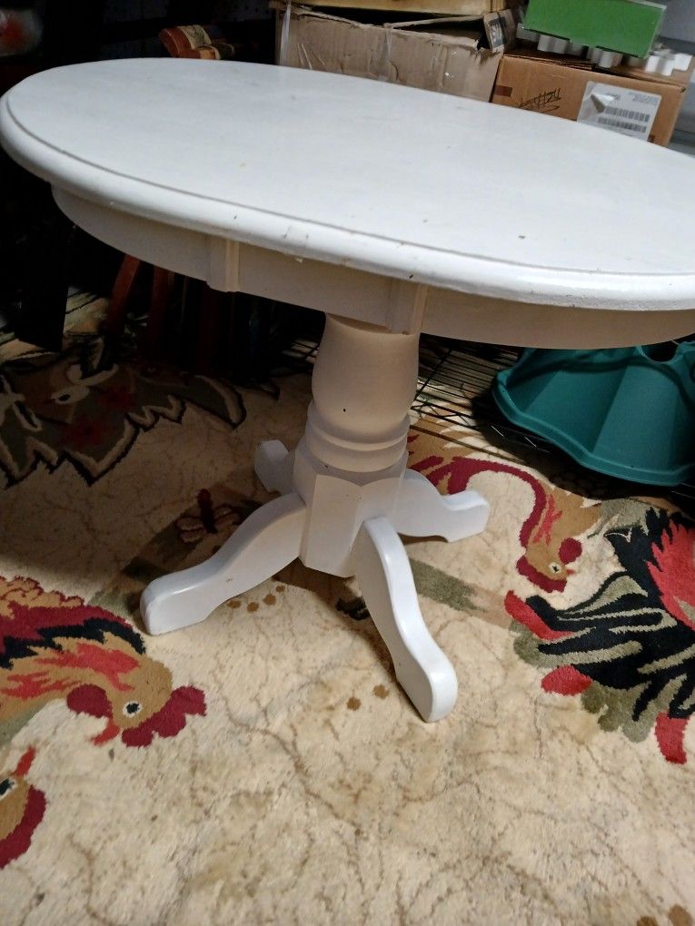 Small White Wood Side Table