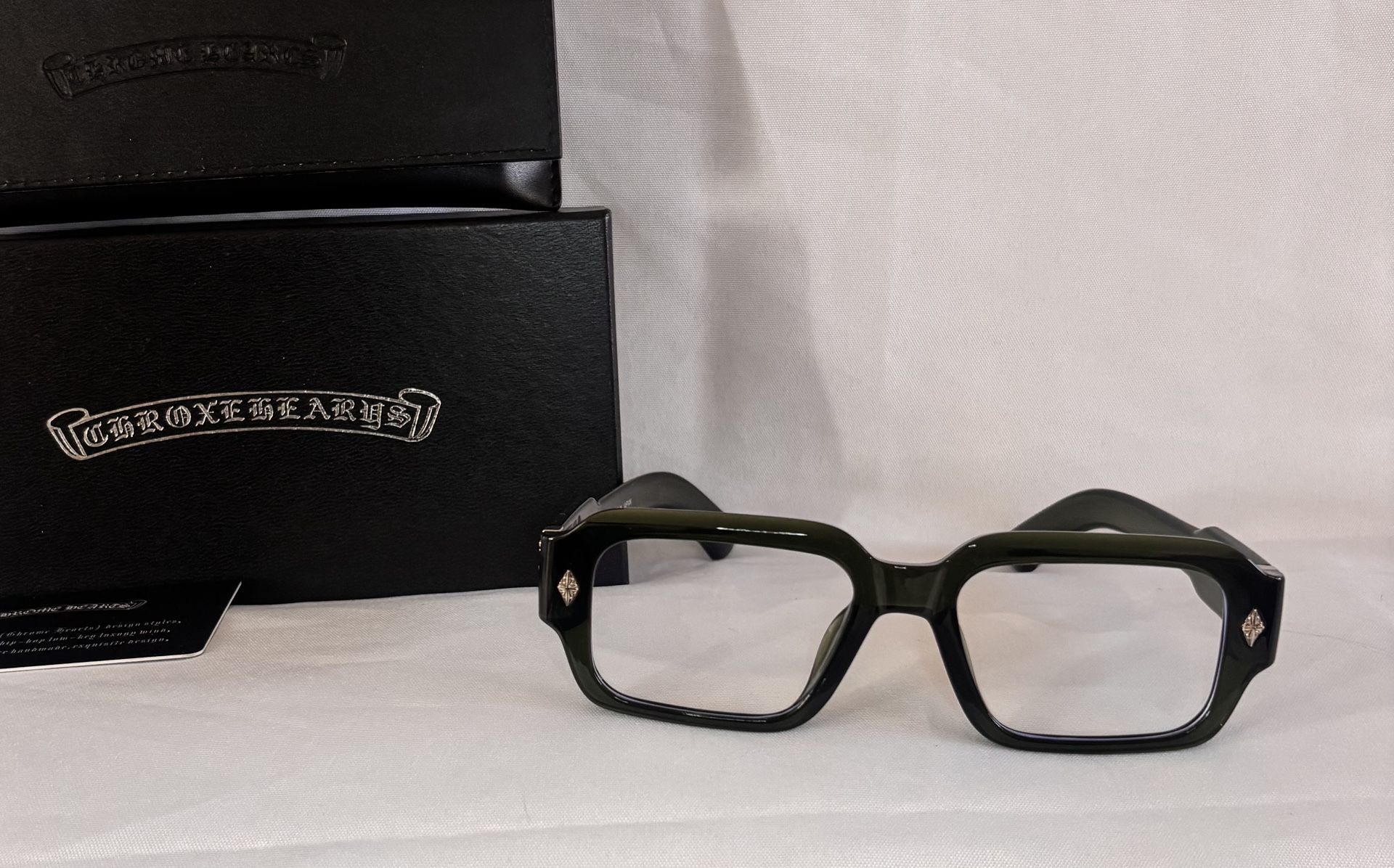 Green Glasses With Case And Box Brand New
