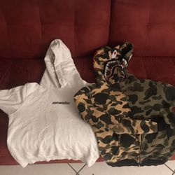 Bape And Off White Hoodie 