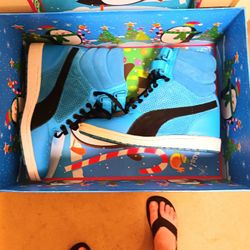 Puma Gorgeous Sky Blue Puma Dunks Unisex Size 9 Like New
