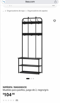 IKEA NIPÅSEN/BAGGMUCK Entryway Hall Tree with Bench & Shoe Storage