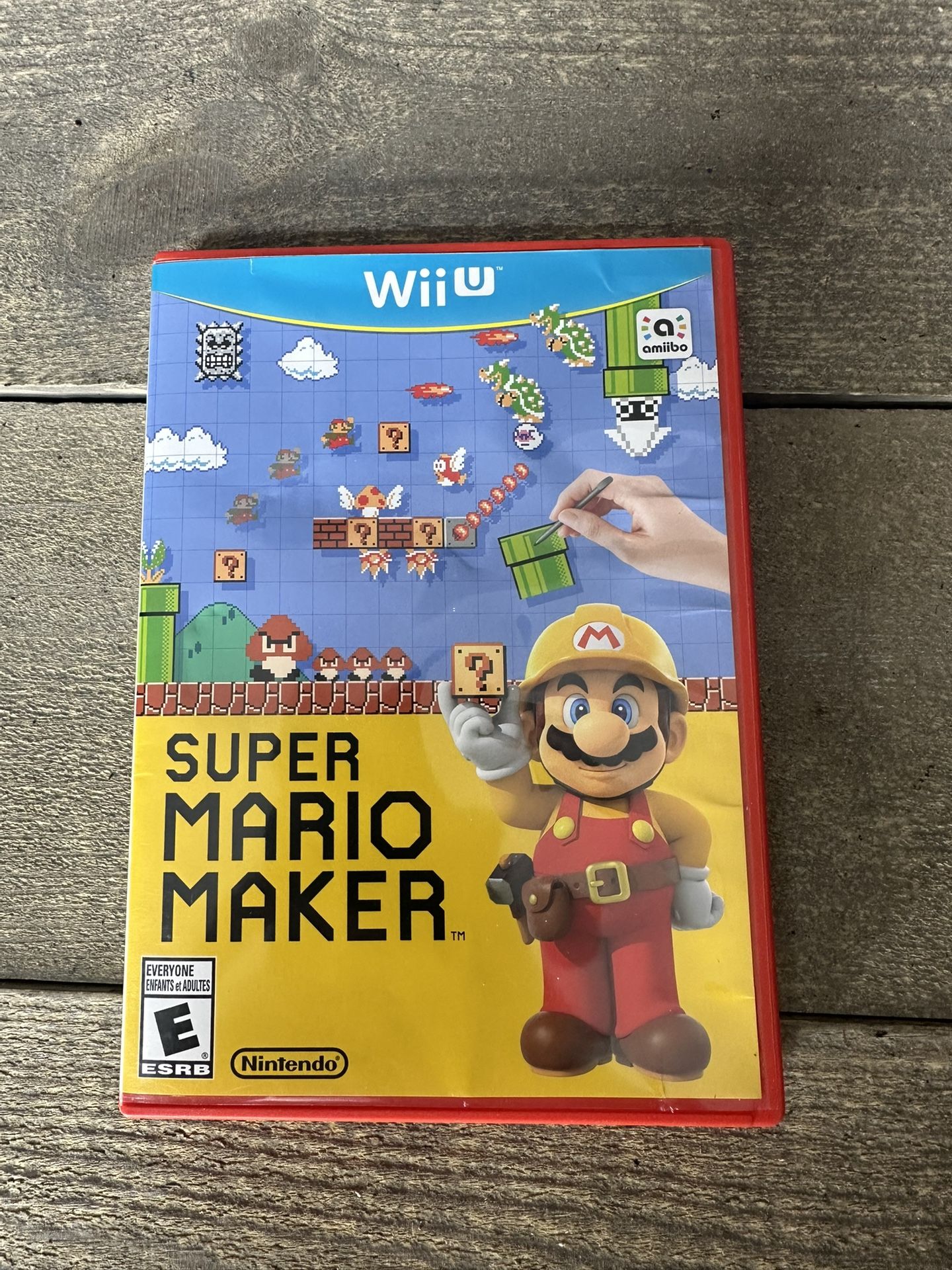 Super Mario Maker Nintendo Wii U Complete Case Disc