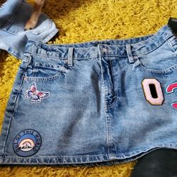 Jean Skirt Size 8 Brand New With Tags