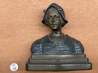 Vintage Bust Polychromed Bronze Bust