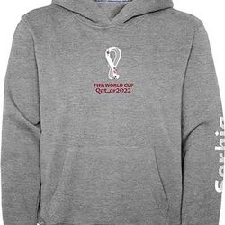 NEW Size Medium Women Outerstuff Women FIFA World Cup Core Fleece Hood Serbia Qatar 2022