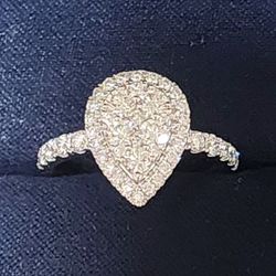 Never Been Worn! Natural Cut Diamond Engagement Ring 