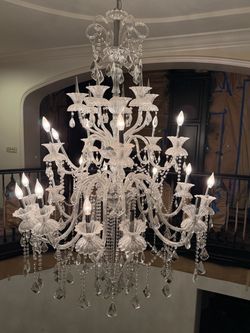 2 Large Luxury Crystal Chandelier – 15+ Light – Stunning Statement Piece