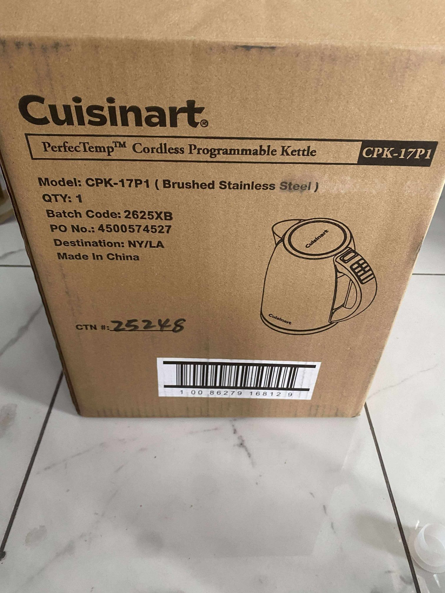 Cuisinart PerfecTemp Cordless Electric Hot Water Kettle CPK-17P1