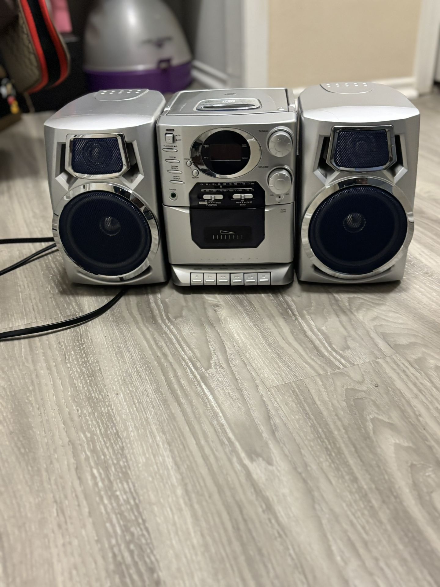 π₯π»π $40 Vintage Durabrand Boombox AM/FM Cassette Compact Disc Portable Stereo CD-1493 CO