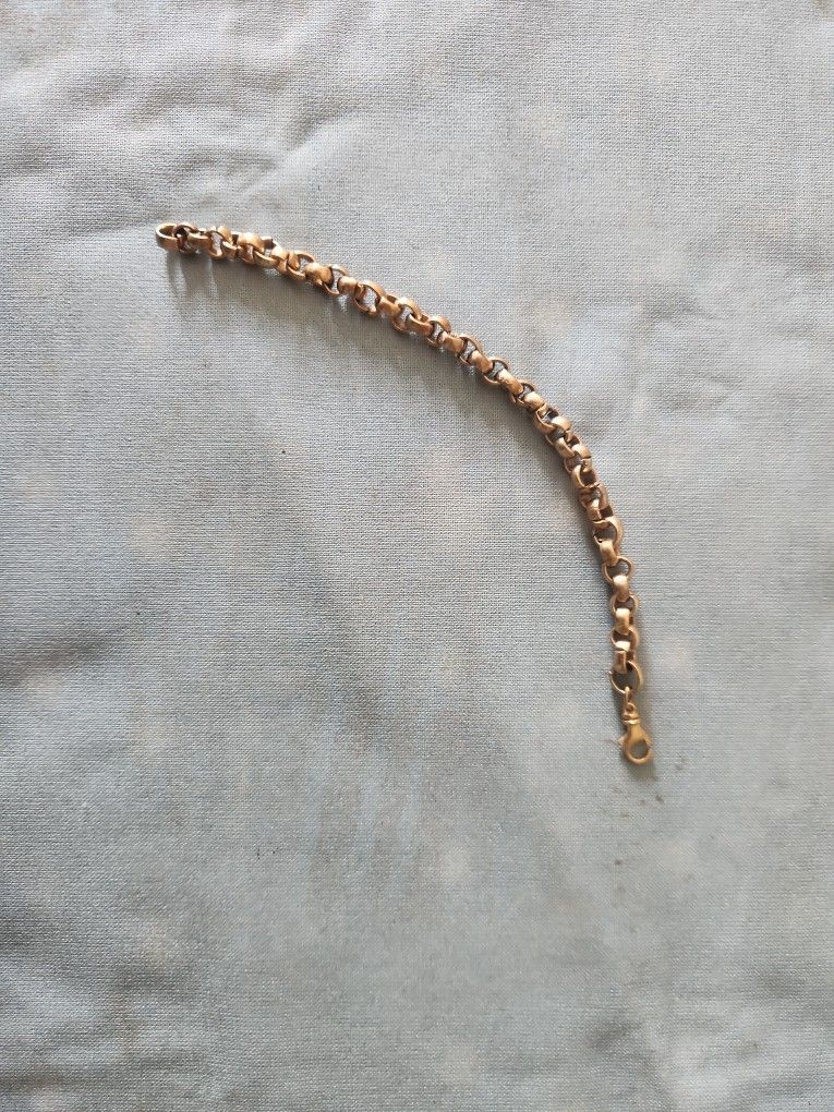 Hand Made SILVER Gold Tone Bracelet