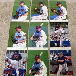 Lot Of 10 Cleveland Indians Autographed 4”x6” Photos From 2003/2004